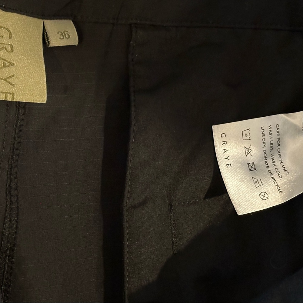 GRAYE Black Ripstop Microfiber Drawstring Hem Car… - image 11